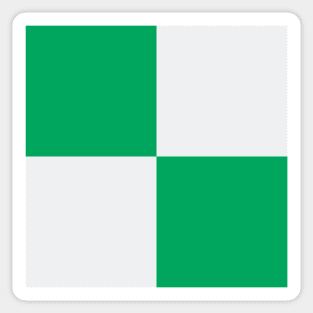 Glasgow Celtic Green and White Checkered Fan Flag Sticker